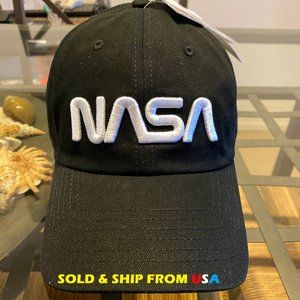COPY - NASA MENS BLACK MBROIDERED BASEBALL CAP HAT NWT
